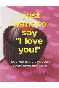 I Just Want to Say I Love You!