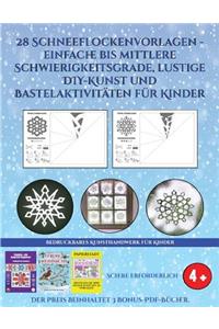 Bedruckbares Kunsthandwerk für Kinder (28 Schneeflockenvorlagen - einfache bis mittlere Schwierigkeitsgrade, lustige DIY-Kunst und Bastelaktivitäten für Kinder)