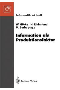Information ALS Produktionsfaktor