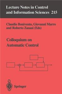 Colloquium on Automatic Control