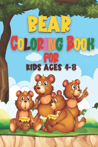 Bear Coloring Book for Kids Ages 4-8