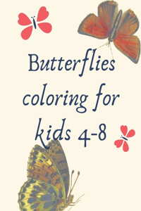 Butterflies coloring for kids 4-8