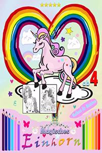 Magisches Einhorn Malbuch für Mädchen ab 4