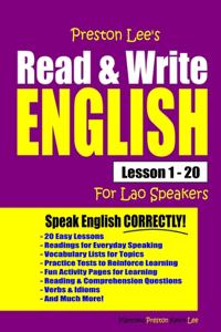 Preston Lee's Read & Write English Lesson 1 - 20 For Lao Speakers