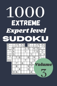 1000 extreme expert level sudoku / Volume 3