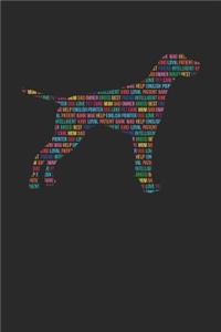 English Pointer Notebook 'Word Cloud' - Gift for English Pointer Lovers - English Pointer Journal