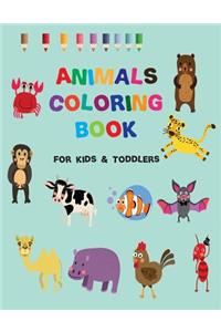 animals toddler coloring book