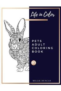 PETS ADULT COLORING BOOK (Book 10)