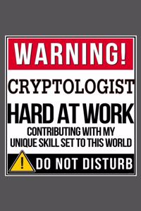 Warning Cryptologist Hard At Work