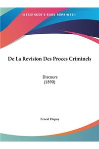 de La Revision Des Proces Criminels