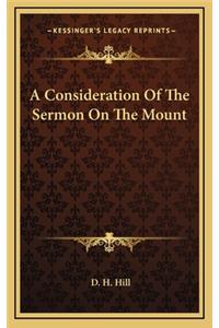 A Consideration of the Sermon on the Mount