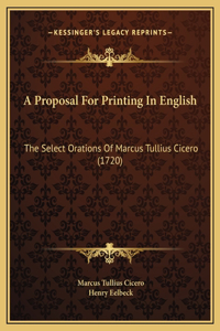 A Proposal For Printing In English