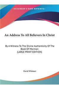Address To All Believers In Christ