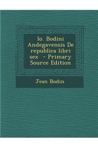 Io. Bodini Andegavensis De republica libri sex