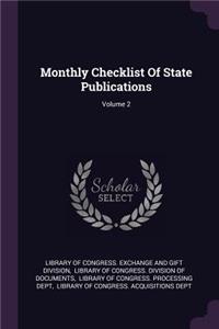 Monthly Checklist of State Publications; Volume 2
