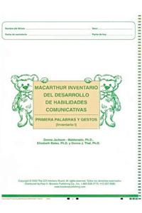 Macarthur Communicative Development Inventories (Cdis)  Inventario I: Primeras Palabras y Gestos (Package of 25)