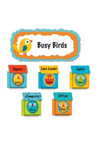 Boho Birds & Birdhouses Bulletin Board Set