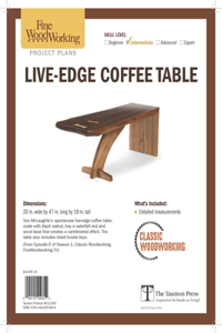 Fine Woodworking's Live Edge Coffee Table Plan, from Rough Cut with Fine Woodworking