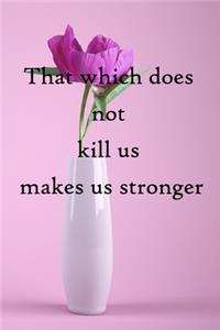 That which does not kill us makes us stronger