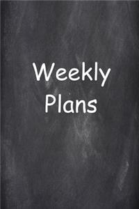 2020 Weekly Plans Simple Chalkboard Design