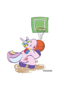Funny Basketball Unicorn Notebook