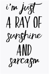I'm a Ray of Sunshine and Sarcasm Composition Notebook and Diary
