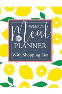 meal planner with shopping list track and plan your meals weekly for diet weight loss