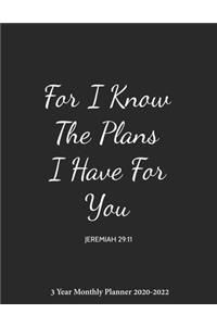 3 Year Monthly Planner 2020-2022