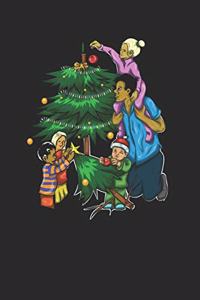 Family And Christmas Tree