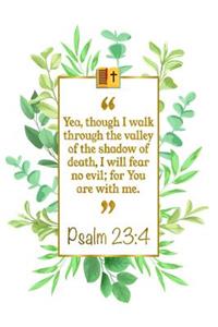 Yea, Though I Walk Through the Valley of the Shadow of Death, I Will Fear No Evil; For You Are with Me