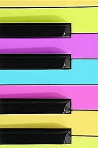 Retro Piano Keys 6 X 9 Journal