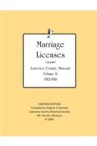 Lawrence County Missouri Marriages 1912-1918