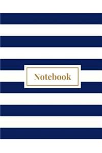 Notebook - Navy Stripe Composition Book