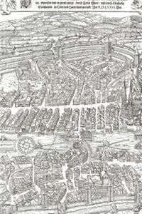 Antique Woodcut Map of Zurich, Switzerland Journal