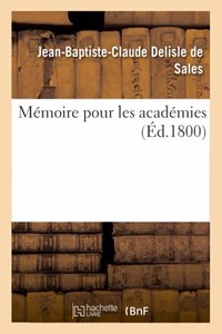 Mémoire Pour Les Académies