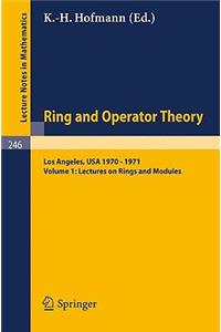 Tulane University Ring and Operator Theory Year, 1970-1971