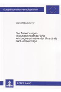 Die Auswirkungen Leistungshindernder Und Leistungserschwerender Umstaende Auf Liefervertraege