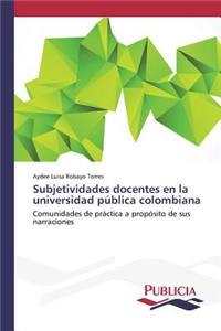 Subjetividades docentes en la universidad pública colombiana