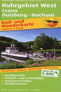 Ruhr area west, cycling and hiking map 1:50,000
