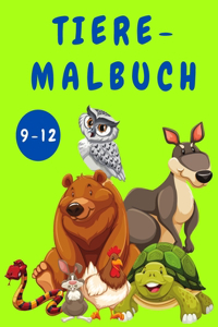 Tiere-Malbuch für Kinder 9-12