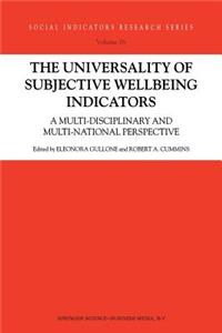 Universality of Subjective Wellbeing Indicators