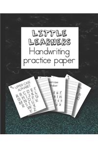 Little learners handwriting practice paper