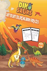 Dinosaur Dot to Dot Coloring Book for Kids Ages 4-8