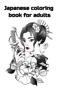Japanese coloring book for adults