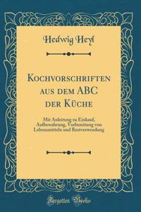 Kochvorschriften Aus Dem ABC Der Kuche