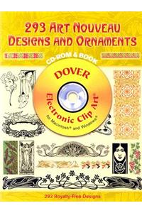 293 Art Nouveau Designs and Ornaments CD-ROM and Book