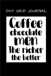Dot Grid Journal Coffee Chocolate Men the Richer the Better
