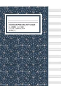 Manuscript Paper Notebook