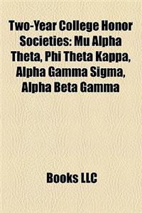 Two-Year College Honor Societies
