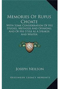 Memories of Rufus Choate